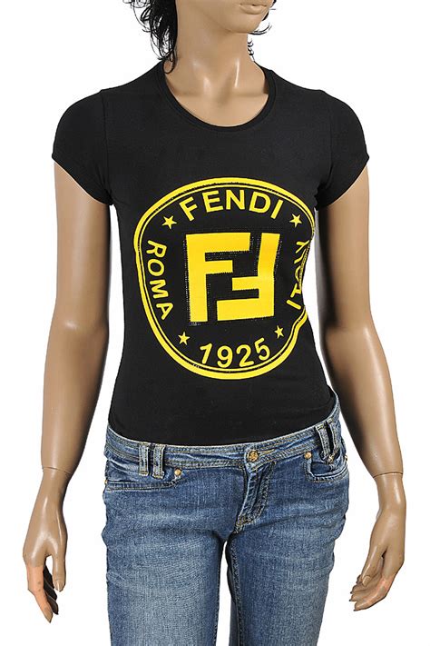 fendi vintage flower t shirt|fendi shirt women.